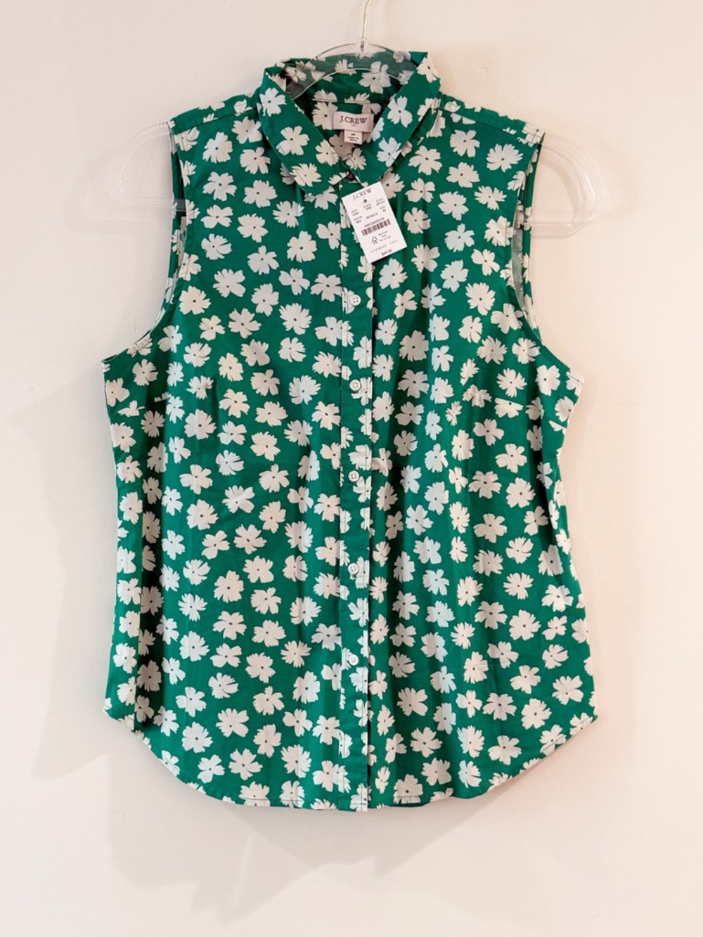 NWT J. Crew Sleeveless Floral Poplin Top - Picture 7 of 7